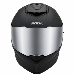casco moto course se negro mate mica espejo