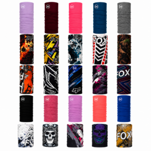 Buff combinado de colores lisos y estampados en paquete de 30 unidades en Beemer Gear